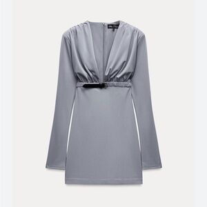 Zara Long Sleeve Belted Mini Dress Size Medium